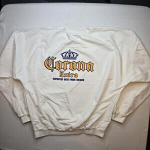 Vintage Corona Extra Beer shirt Mens Large White Crazy Shirts Hawaii 90s